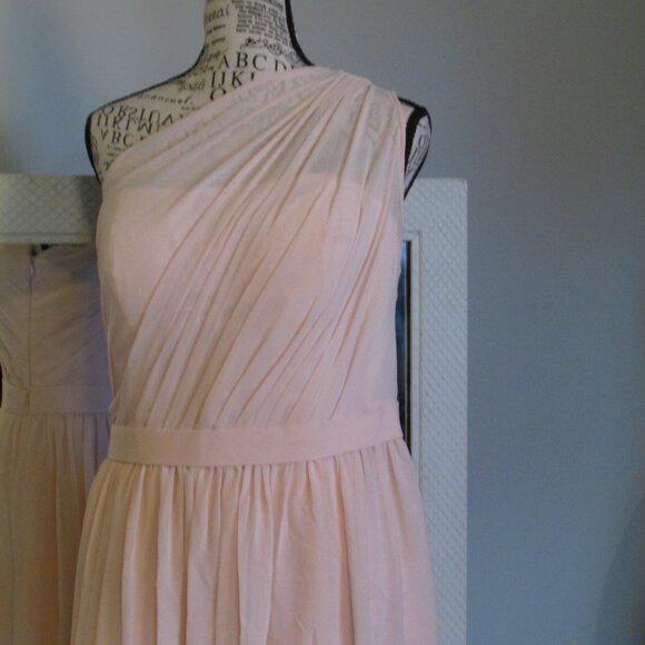 Bill Levkoff One-Shoulder Pink Prom Dress - Picture 4 of 8